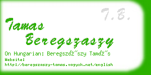 tamas beregszaszy business card